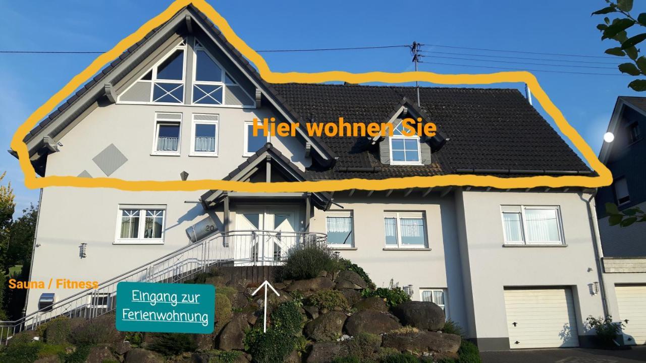 Ferienwohnung Fitness Entspannung Sauna im Westerwald Derschen Exterior foto